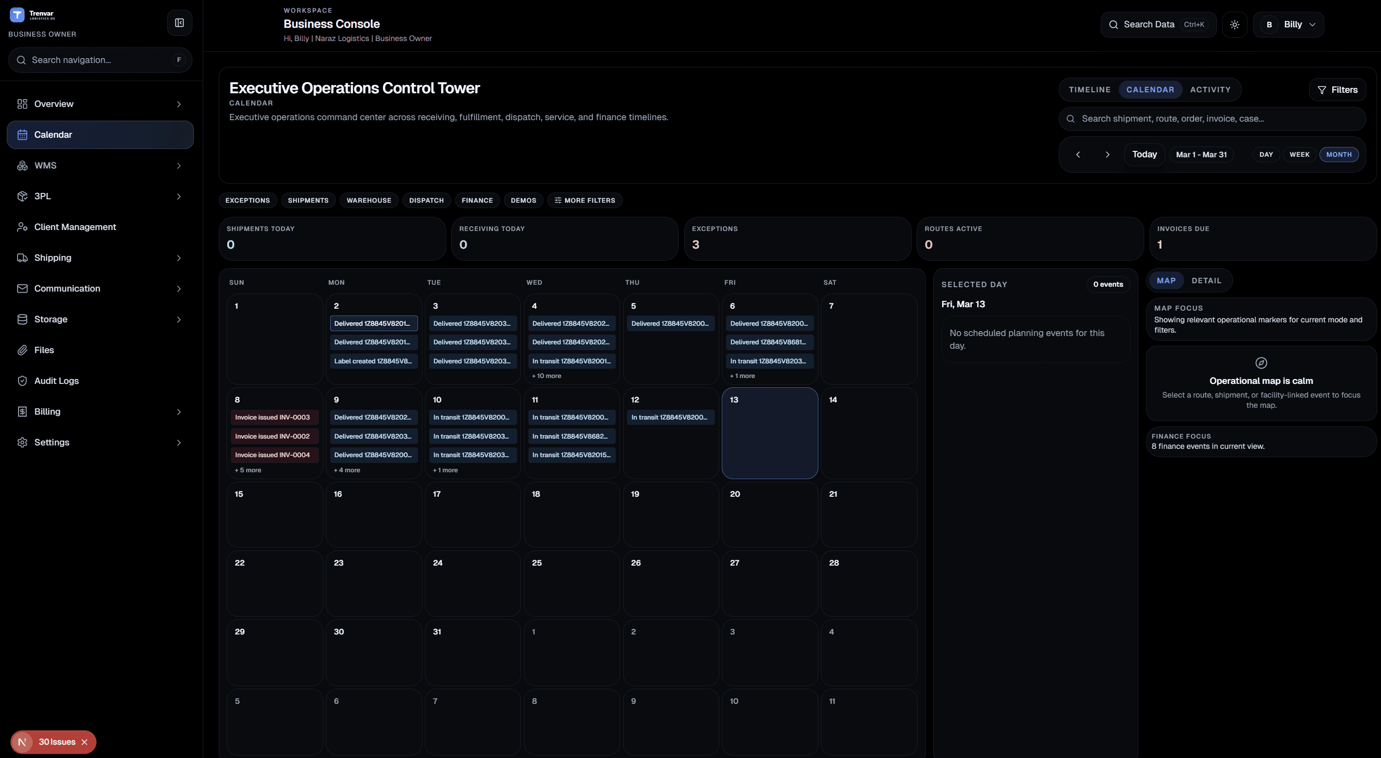 Dispatch ownership and control visual